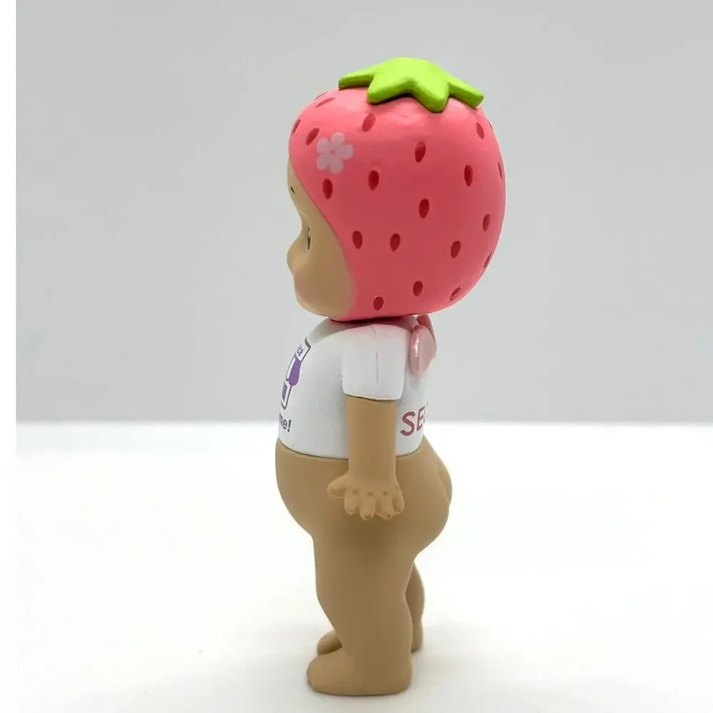 New Unbranded Kewpie/Angel Collectible Mini Figure, Strawberry Welcome, Open Box